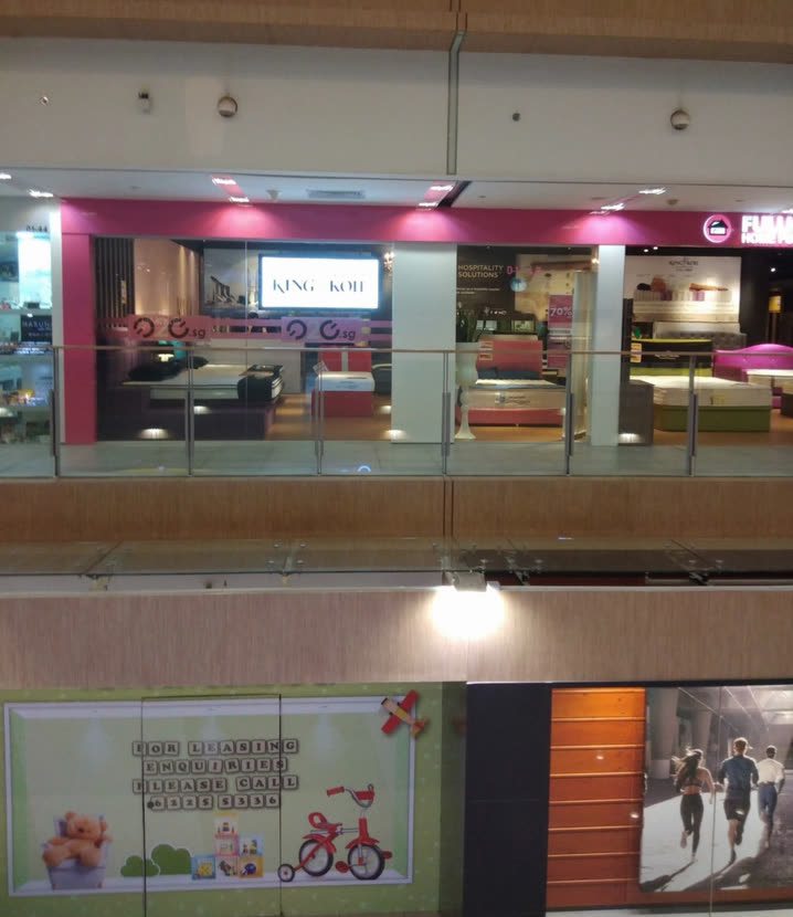 Real photo of shops across the atrium
